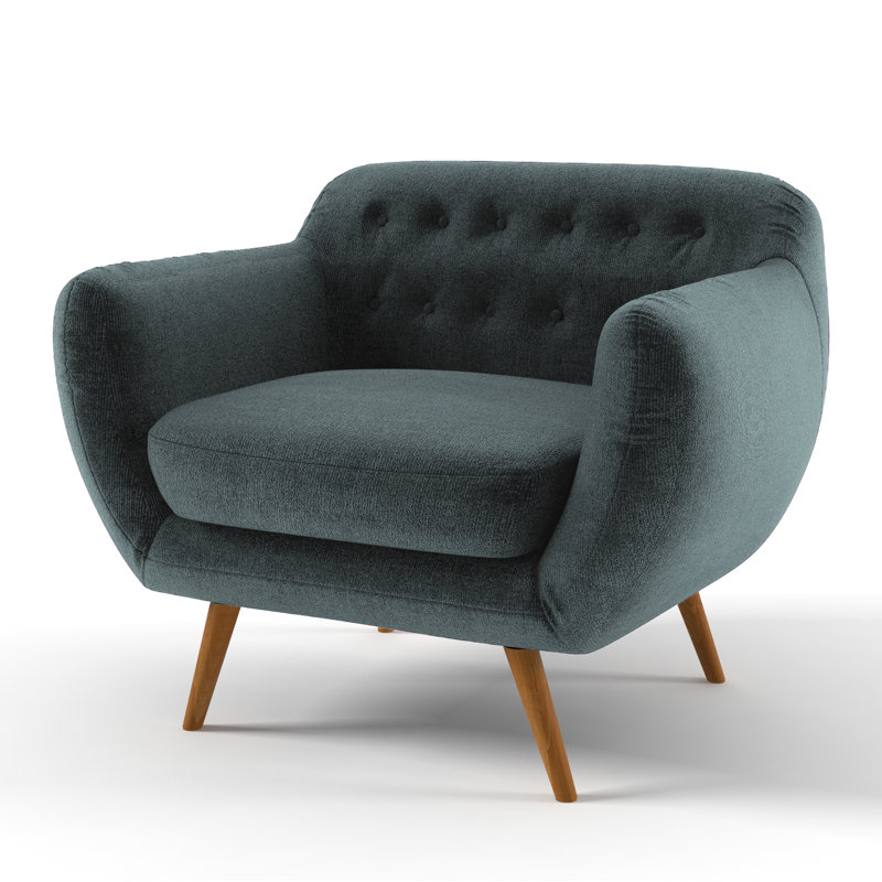 Millicent Upholstered Armchair, Slate Grey