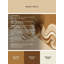 Tapis beige et moderne lavable à la machine Wilkerson Latte Art Cup - reliure beige-1781654254