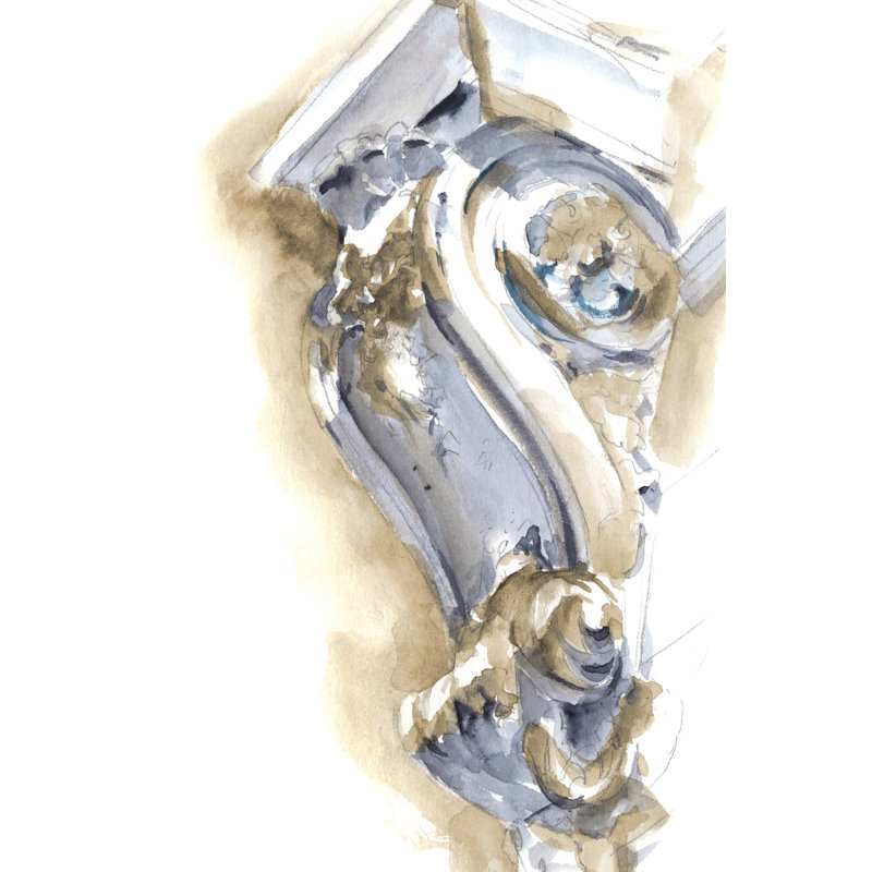 Architectural Sketch III by Ethan Harper - Painting, 122 cm H x 81 cm W, Wrapped Canvas