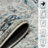 Nieve Bordered Medallion Durable Performance Blue/Gray Area Rug-68027462