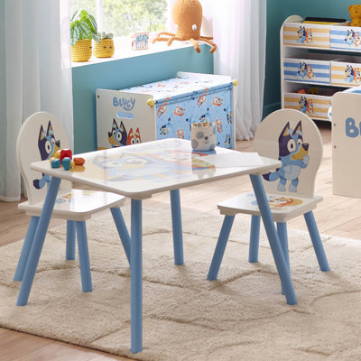 Kids 3 Piece Square Play Or Activity Table and Chair Set