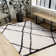 Botelho Cream Charcoal Abstract Trellis Rug