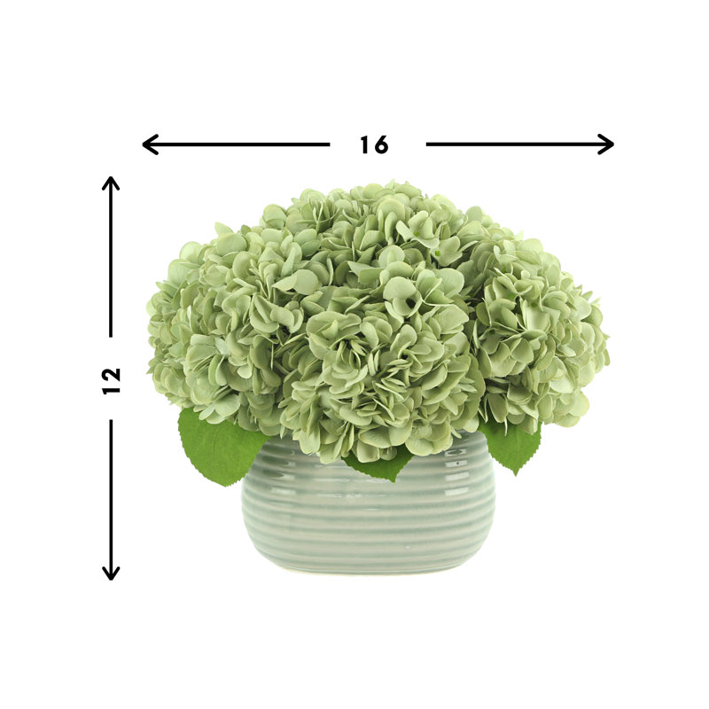 Hydrangeas Arranged in Ceramic Vase