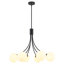 Lustre 6 lumières à intensité variable moderne avec abat-jour en verre opale-1638956057
