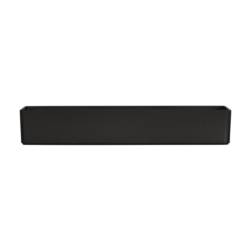 Plateau en mélamine Cal-Mil Hudson, H 3 po x l 18 po x P 6 po, Noir