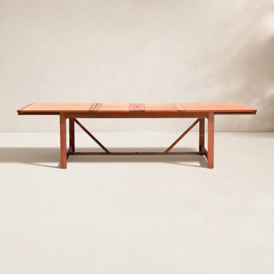 Alyisa Extendable Eucalyptus Patio Dining Table