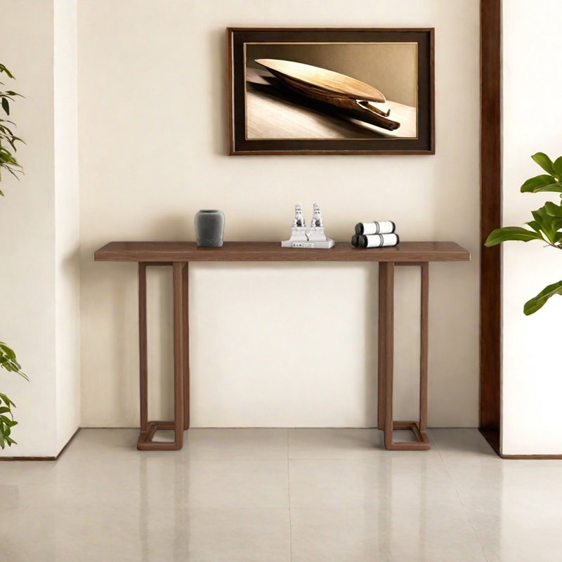 Minimalist Solid Wood Console Table, 33.46" H x 59.06" W x 13.78" D