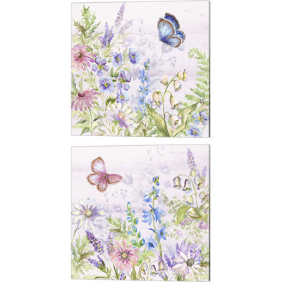 «Butterfly Trail» par Tre Sorelle Studios, art sur toile (ensemble de 2)