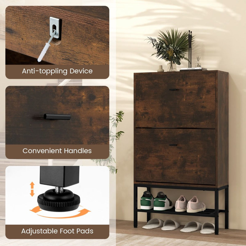 10 Pair Shoe Storage Cabinet