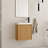 Paston 18'' Single Bathroom Vanity Set with Resin Vanity Top-1153771724