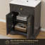 Meuble-lavabo classique 24 po avec comptoir d'évier Linsay, robinet de lavabo noir, peinture à la main, certifié EPA-1427222011