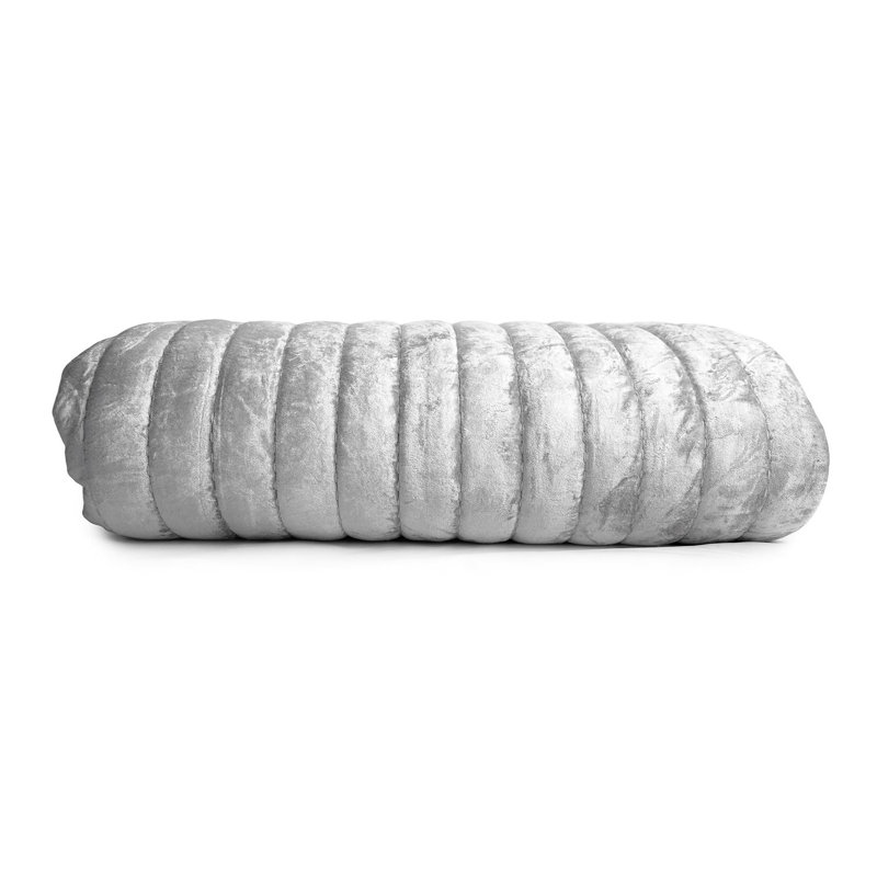 Channel Modern & Contemporary Velvet Quilt, Gray, King Quilt