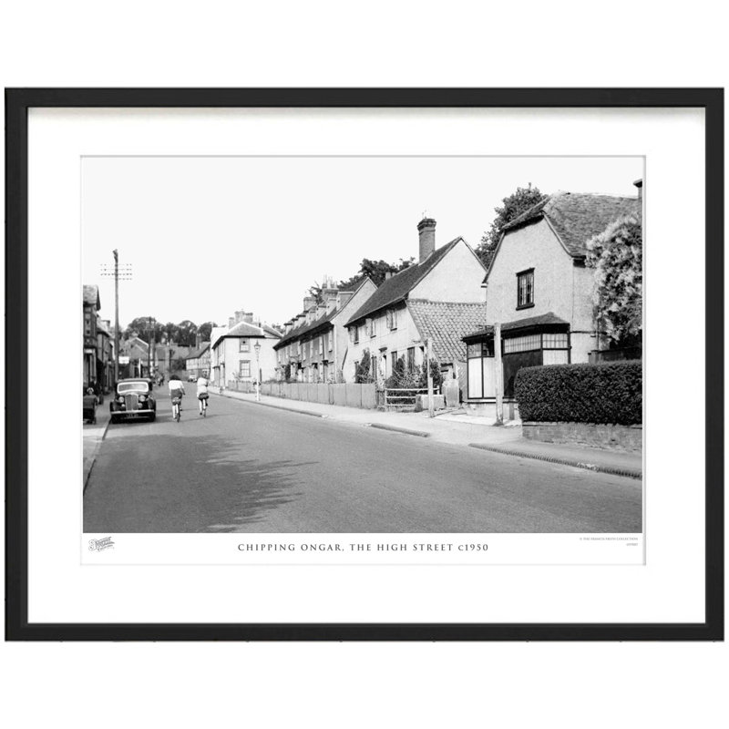 Chipping Ongar, The High Street C1950 by Francis Frith - Single Picture Frame Print, 28cm H x 36cm W x 2.3cm D