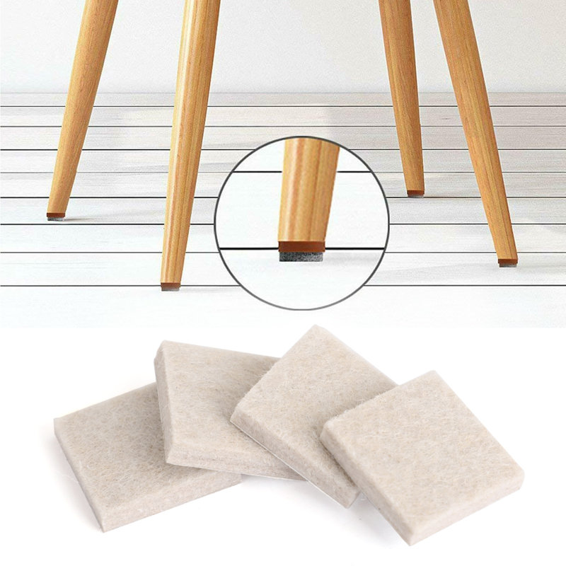 Furniture Felt Pads Square Floor Protector Chair/Table Leg Sticky Back