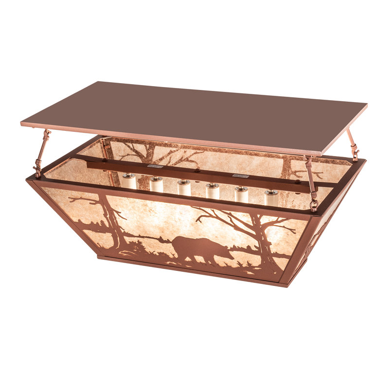 Rustic Lodge 6 - Light Semi Flush Mount