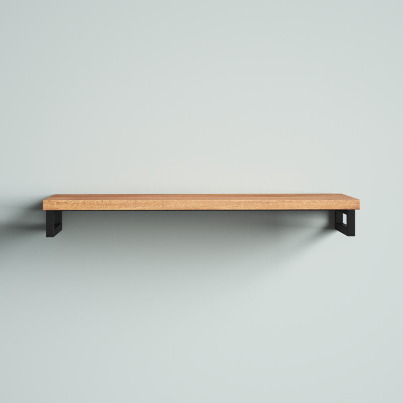Brampt Floating Shelf, Natural/Black 