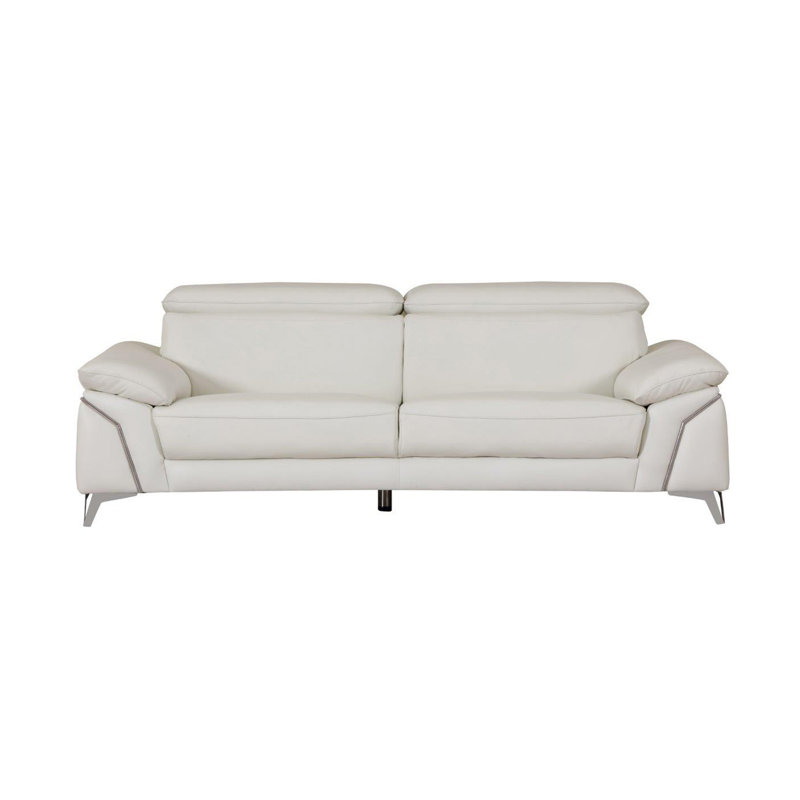 Canapé en cuir Global Global, Blanc
