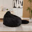 Pouf en fausse fourrure en forme de chat, 106 cm de large, coussin de queue confortable, fauteuil de sol d'appoint pour la lecture et les jeux dans divers espaces, noir-200756439
