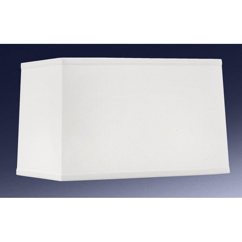 10.5'' H x 17'' W Linen Rectangle Lamp Shade, White