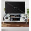 Console multimédia 47 po avec portes en verre Diamond, porte à deux portes et espace de rangement ouvert, compatible avec les téléviseurs de 50 po