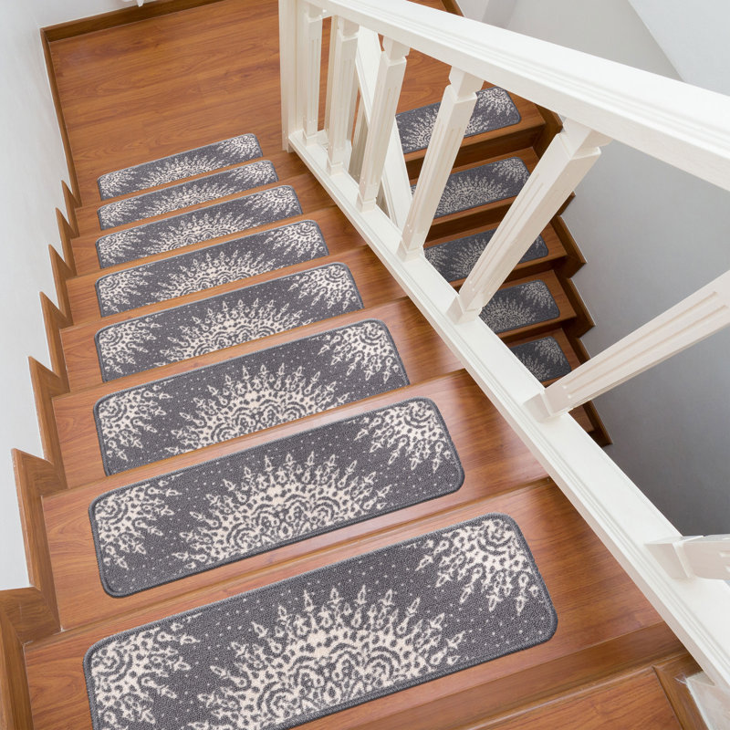Tapis d'escalier Antwyan, gris