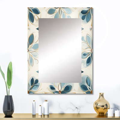 Suzzane Maltese Mosaic - damask  Large Mirror, Damask Unique Wall Mirror Decor, Printed Metal Art