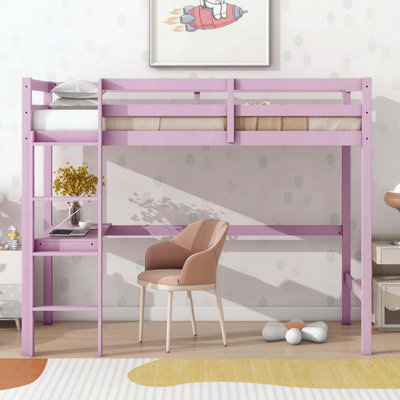 Lit mezzanine simple avec bureau intégré