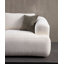 Canapé moderne 3 places, tissu d'ameublement blanc, 114,2 x 41,3 x 33,5 pouces | Bois durable et structure en carton, 100% polyester, nettoyage à sec | Confortable dossier fixe et accoudoir, 28 couches de mousse en mousse | Ajout élégant au salon ou au bureau