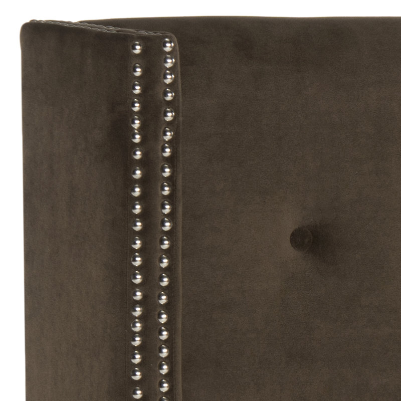 Burch Upholstered Headboard, Twin, Linen Chocolate