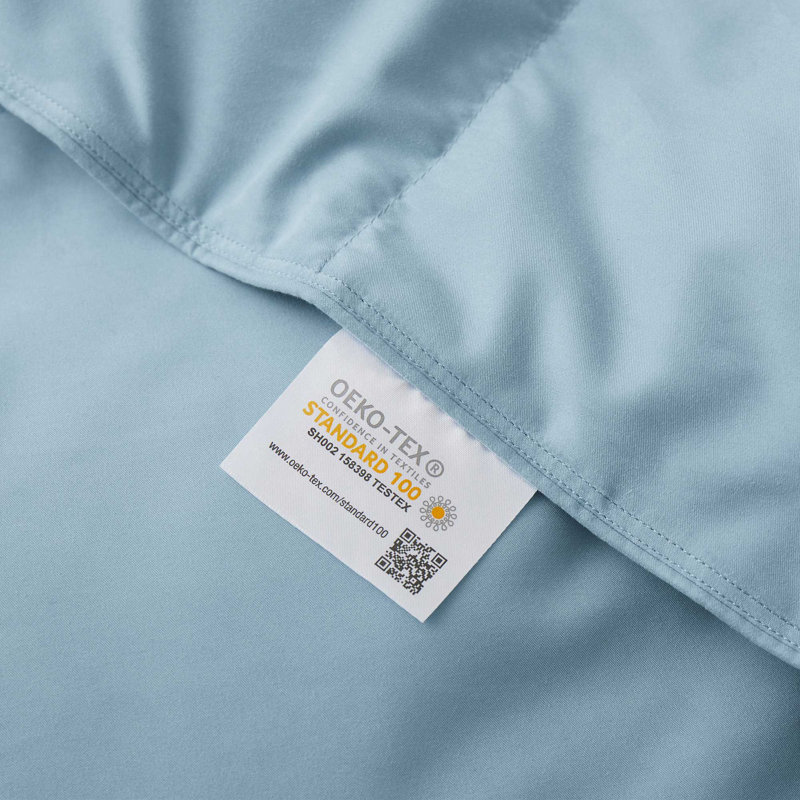 Édredon léger en duvet synthétique et plumes, Très grand, Bleu acier