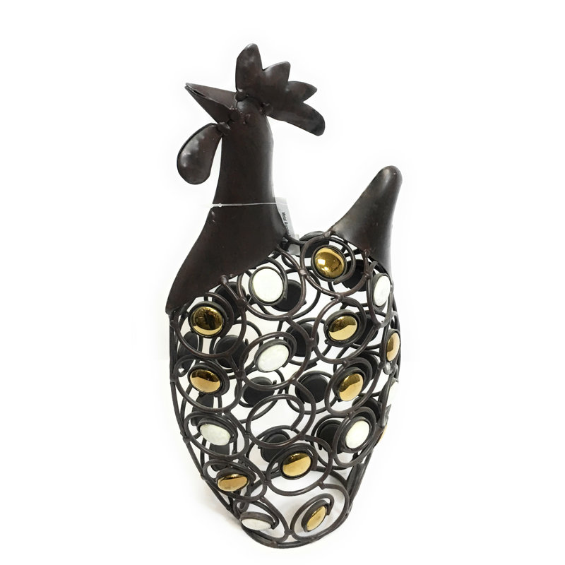 Figurine coq en métal Monette