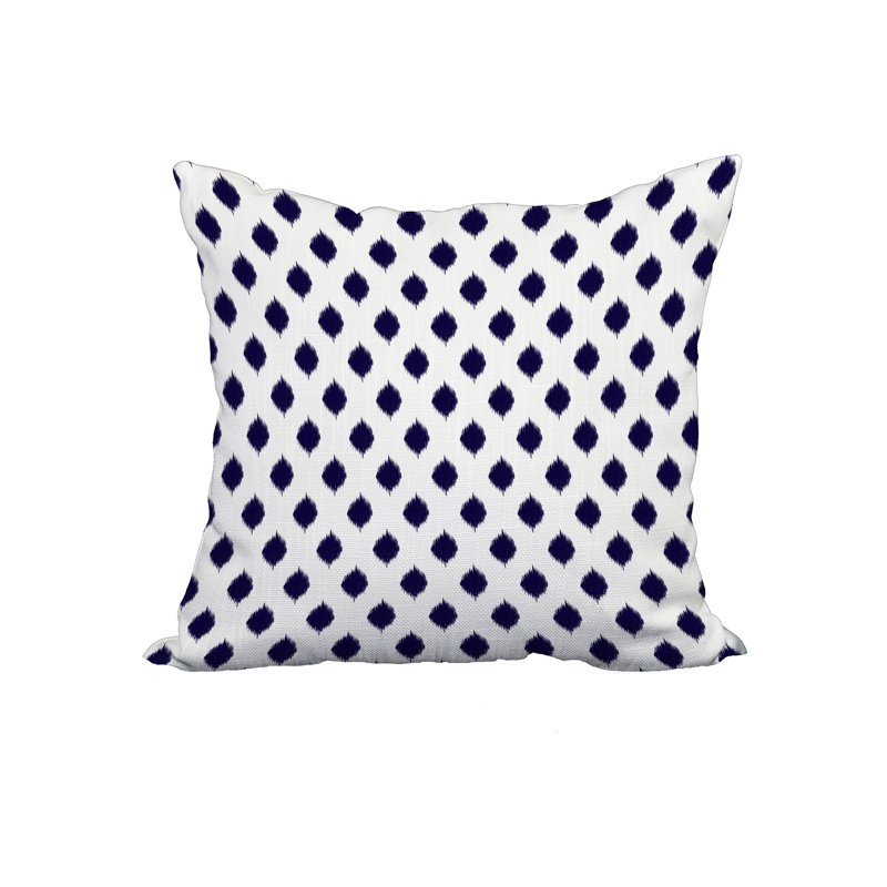  Housse de coussin en coton imprimé, 20 po x 20 po, Bleu marine