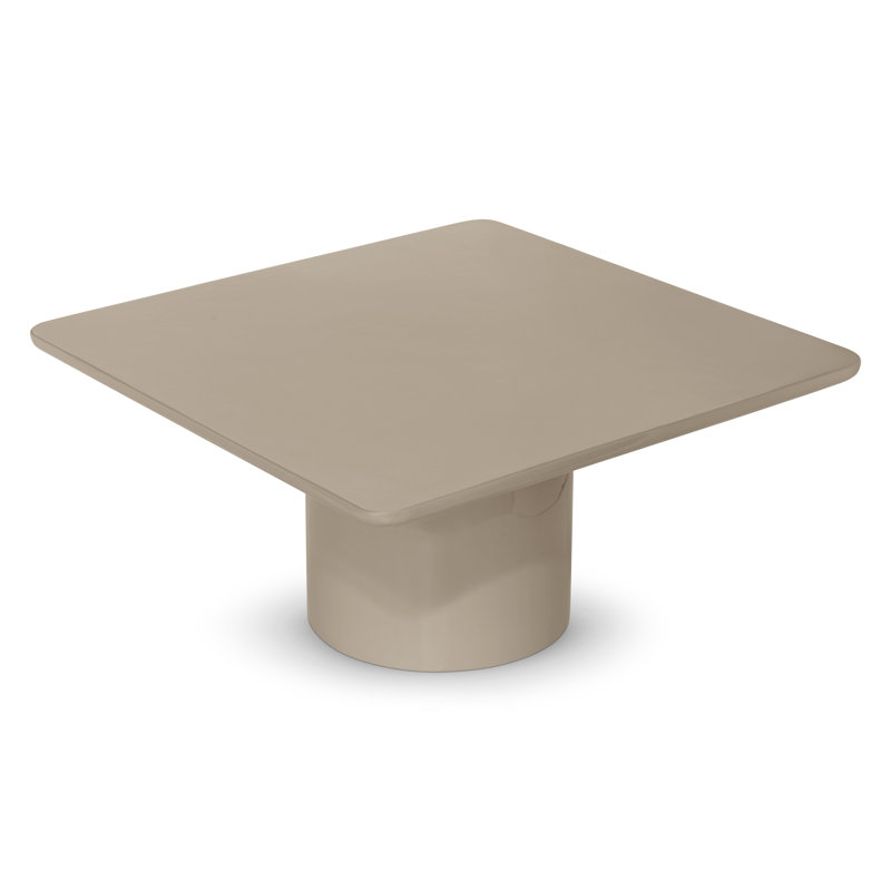 Alessia Coffee Table, Latte Taupe, TALL 16.5" H x 23.75" L x 23.75" W