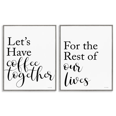 «Romantic Coffee Together», ensemble de 2 giclées encadrées par Yass Naffas Designs