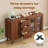 Farmhouse Buffet Cabinet, 55.5" Coffee Bar with 3 Drawers and Pop-Up Doors, Large Rustic Sideboard-556115031