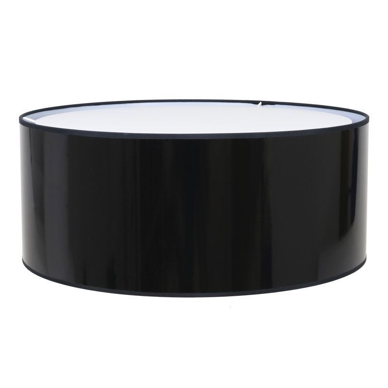 Drum Lamp Shade ( Screw On ), 22.5cm H x 50cm W x 50cm D, Black