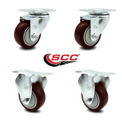4 Piece Polyurethane Caster Set