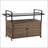 Outdoor Wicker Bar Cart With Glass Top, Rolling Rattan Beverage Station For Patio And Garden Parties