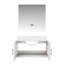36 po Miroir à DEL et meuble-lavabo blanc brillant avec comptoir en marbre - fermeture en douceur, résistance aux taches, grand espace et plateau de culture, surface-1084911972