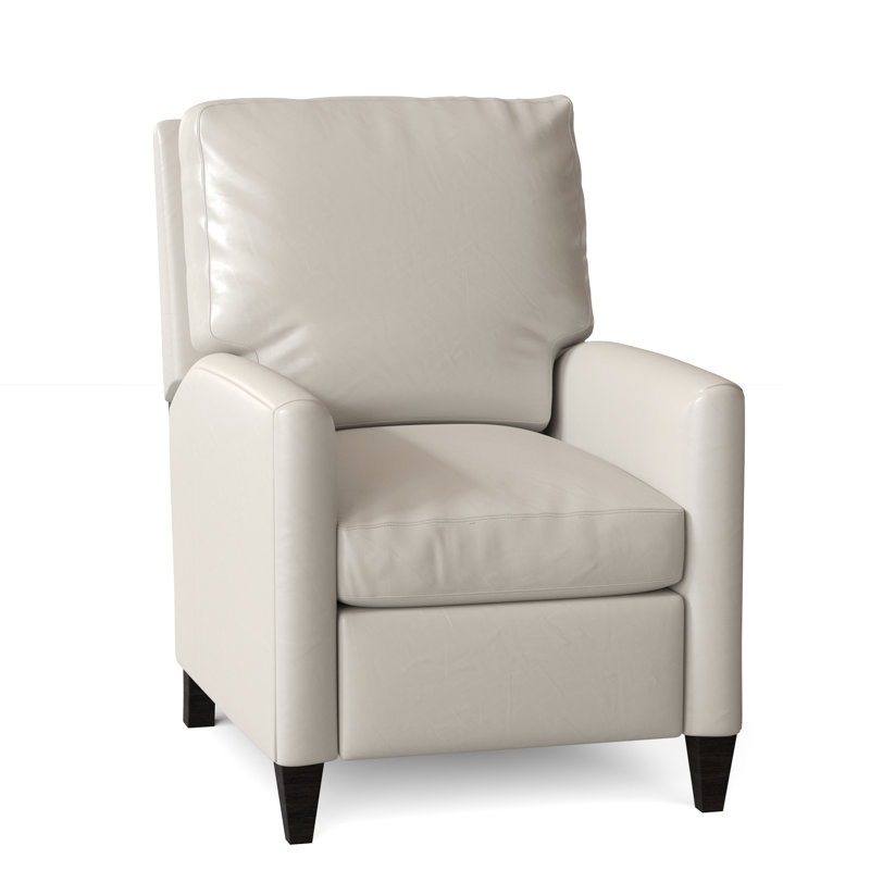 Charlotte Recliner, Milestone White Genuine Leather, Cobblestone, Power