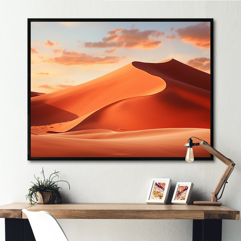 «Keeshon Sossusvlei», «A Desert I» sur toile, Cadre flottant noir, H 34 po x l 44 po
