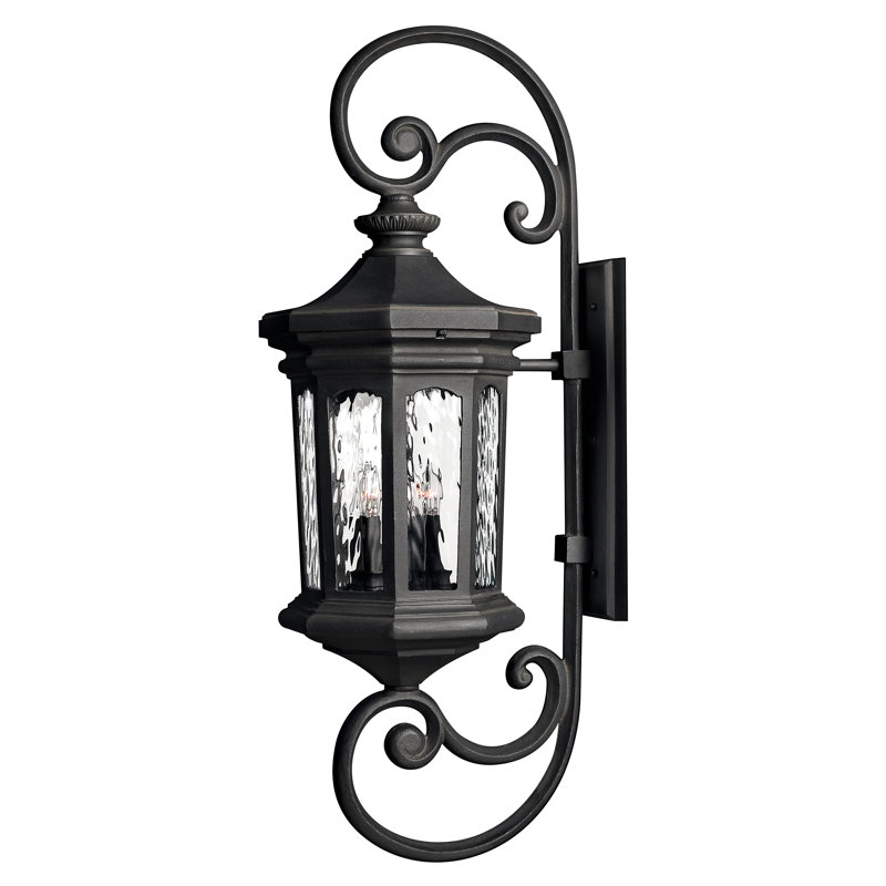 Raley 4-Light Outdoor Wall Lantern, Noir musée