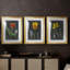 Midnight Tulip IV - reproduction encadrée sur mesure de qualité supérieure mate - 3 pièces-1767813660-1767813661