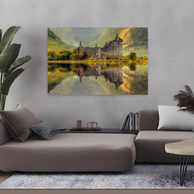 Kilchurn Castle Reflection In Loch Awe Argyll And Bute Scottish Highlands Scotland Abstract Contemporary Architecture Landscape Art