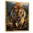 Toile avec cadre flottant or