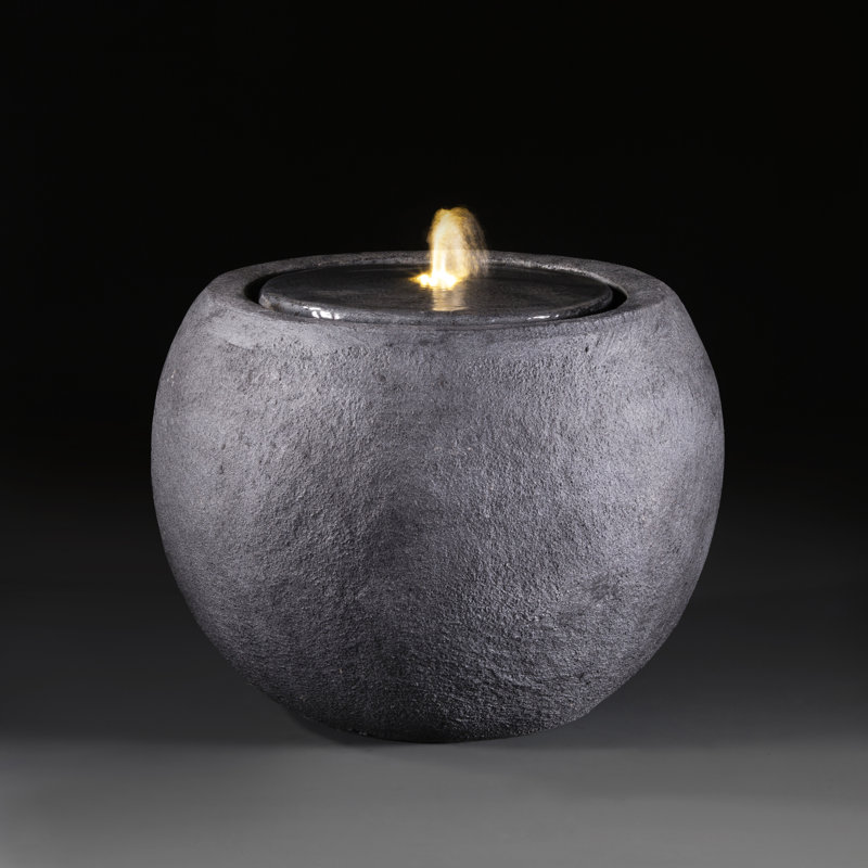 Tanyeli Weather Resistant Floor Fountain with Light