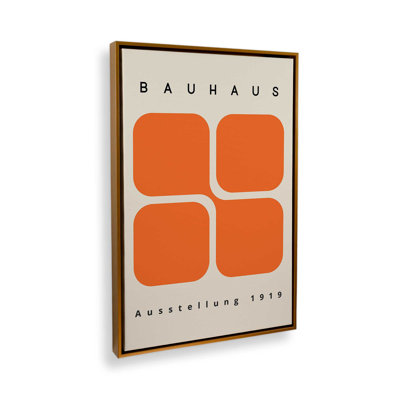 Bauhaus 1919 Retro Blocks Print on Canvas