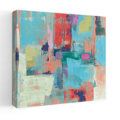 Récolte contemporaine aux reflets lumineux avec art abstrait bleu