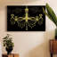 Toile tendue avec galerie Golden Chandelier-1784626271