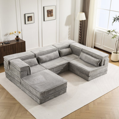 Upholstered 77.54 " Fabric Sectional